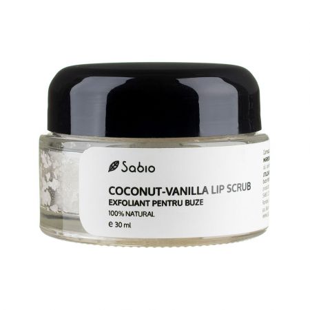 Exfoliant pentru buze Coconut-Vanilla, 30 ml, Sabio 