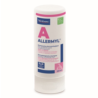 Sampon antidermatotic cu efect calmant, antiprurit si antialergic pentru caini si pisici Allermyl, 200 ml, Virbac