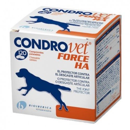 Supliment nutriţional pentru caini cu probleme articulare Condrovet Force HA, 120 comprimate, Bioiberica