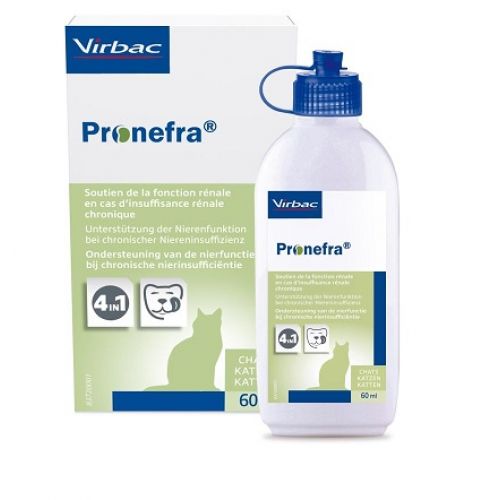 Supliment pentru caini si pisici cu insuficienta renala cronica Pronefra, 60 ml, Virbac