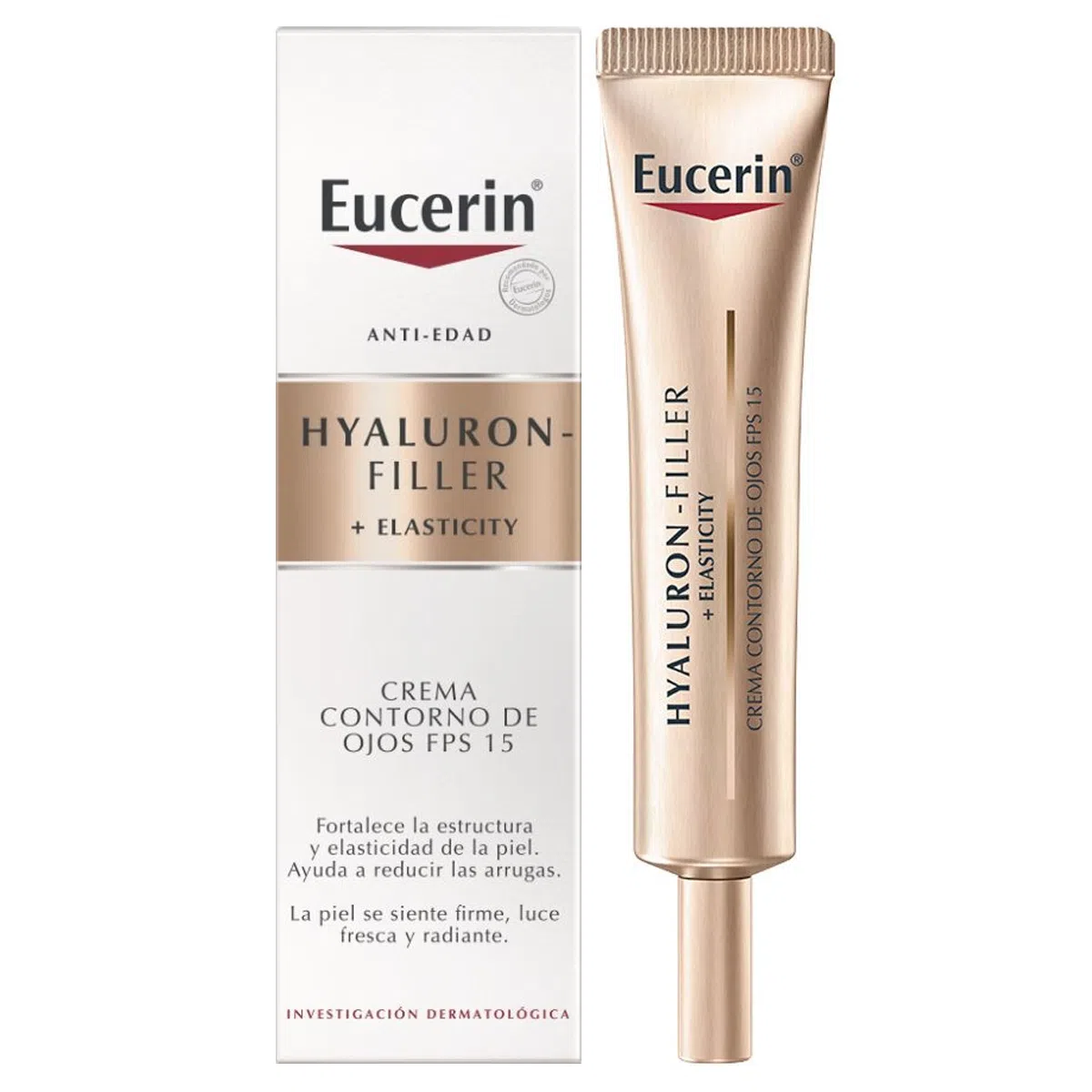 Crema pentru conturul ochilor antirid Hyaluron Filler + Elasticity, 15 ml, Eucerin