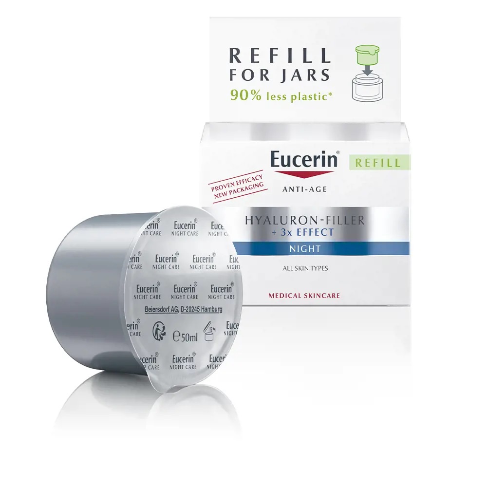 Crema de noapte  anti-imbatranire rezerva Hyaluron Filler 3 X Effect, 50 ml, Eucerin