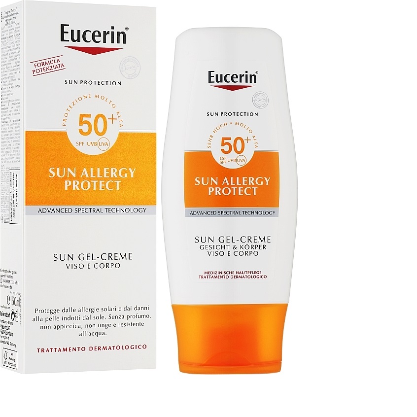 Crema gel cu protectie impotriva alergiilor solare SPF 50+ Sun Protection, 150 ml, Eucerin