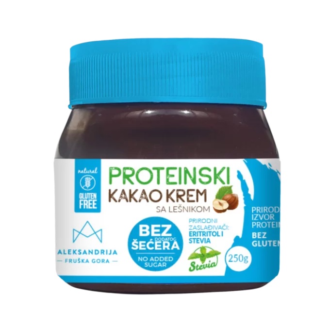 Crema proteica de cacao fara zahar, 250 g, Aleksandrija Fruska Gora