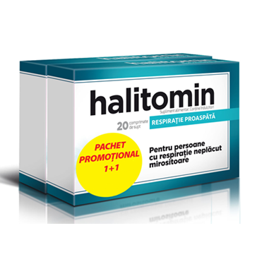 Pachet Halitomin, 20 comprimate + 20 comprimate, Aflofarm 