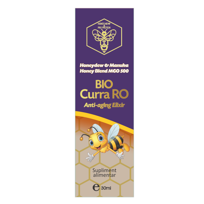 Elixir anti-aging Bio Curra RO Honeydew & Manuka Honey Blend MGO 500, 30 ml, Alcos Bioprod