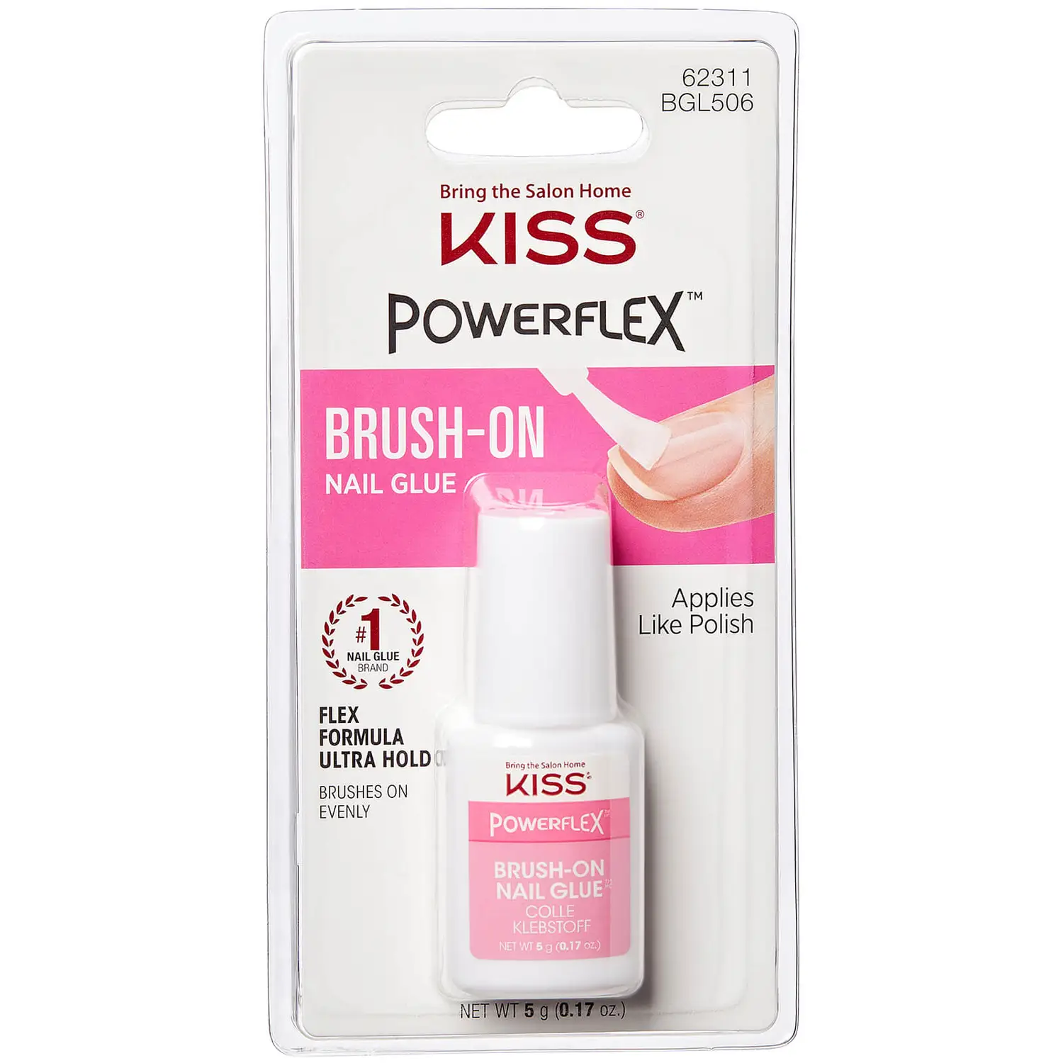 Adeziv pentru unghii false Powerflex, 5 g, Kiss