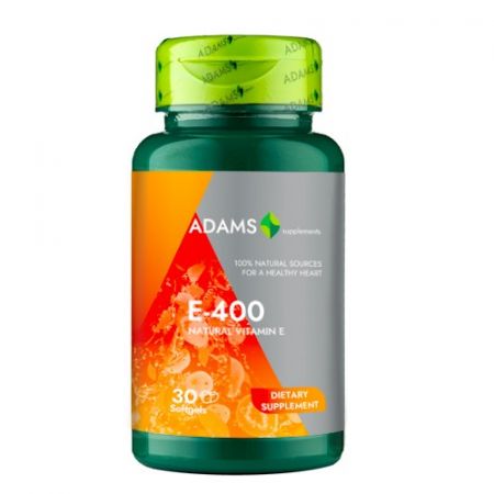 Vitamina E-400 (naturala), 30 capsule - Adams Vision