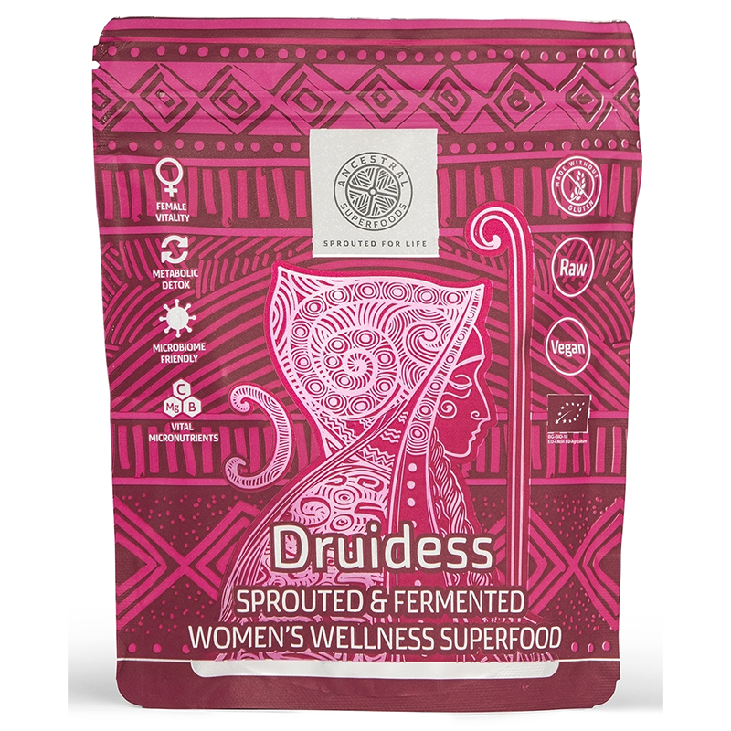 Amestec de pudre Bio pentru sanatatea femeilor Druidess Womens Wellness Superfoood, 200 g, Ancestral Superfoods