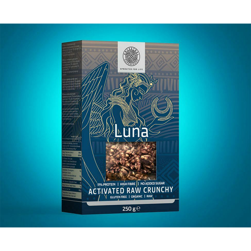 Granola cu seminte active crunchy raw Luna, 250 g, Ancestral Superfoods