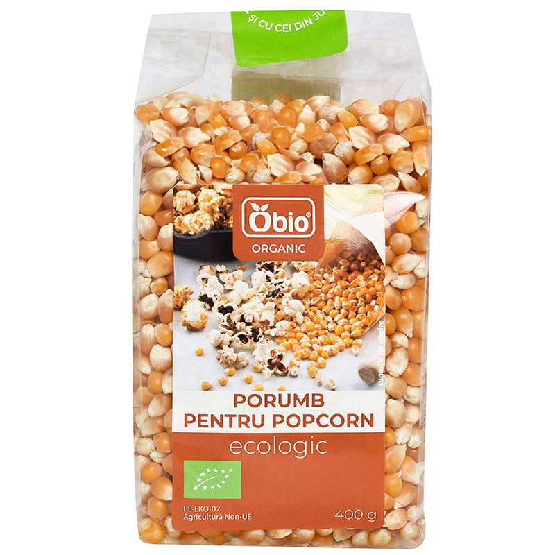 Porumb pentru popcorn Bio, 400 g, Obio