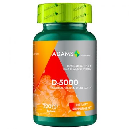 Vitamina D-5000 softgel, 120 capsule - Adams Vision