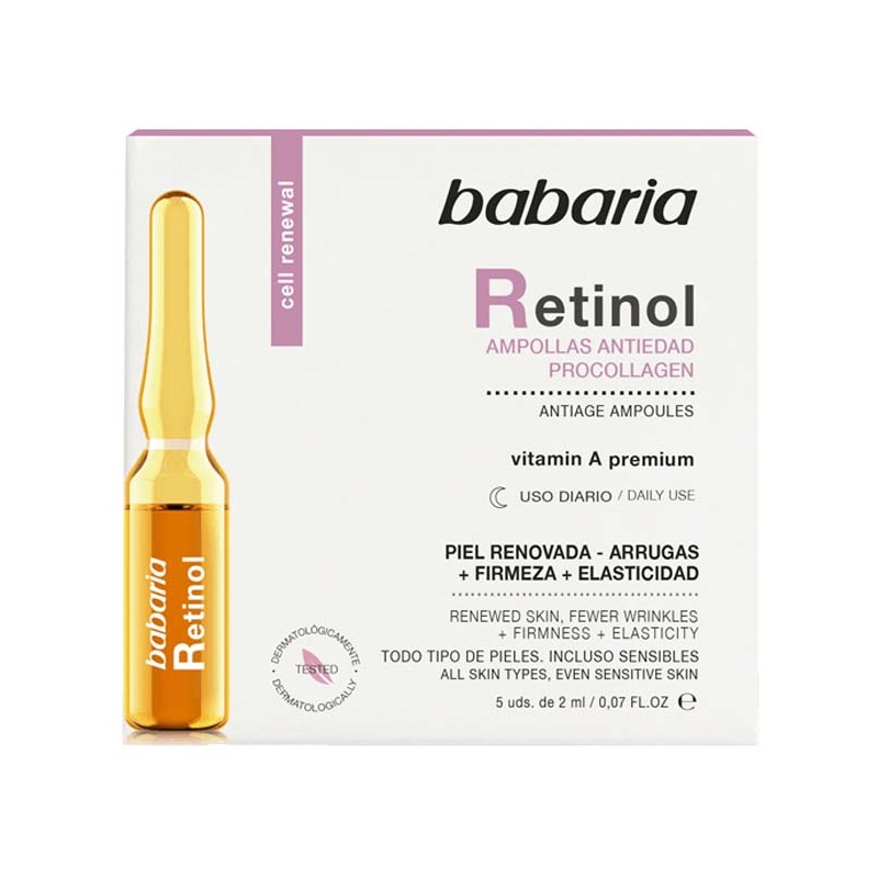 Fiole anti-aging cu retinol, 10 ml, Babaria