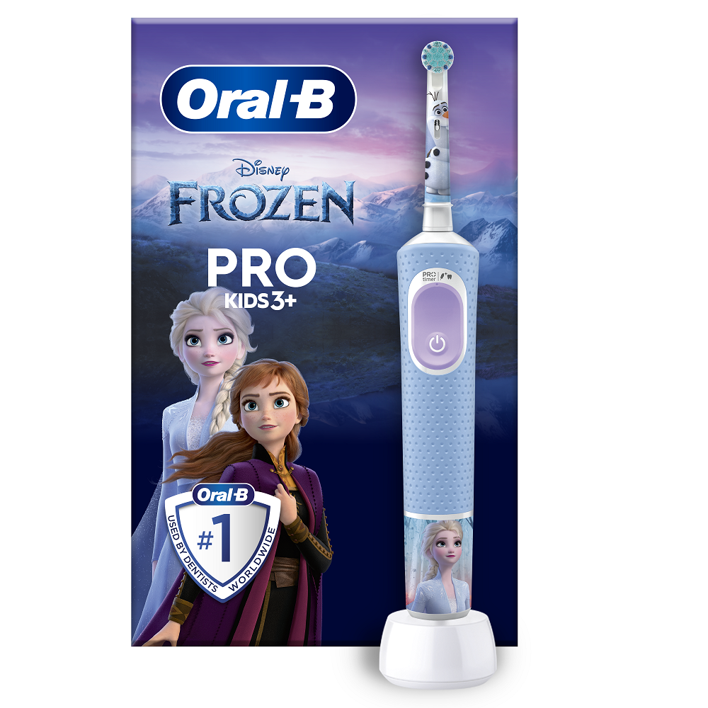 Periuță de dinți electrică Vitality Pro Kids Frozen, pentru copii 3+ ani, Oral-B