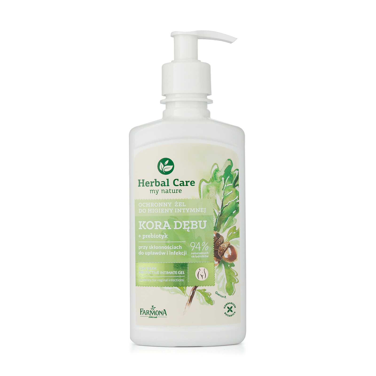 Gel intim protector cu extract de coaja de stejar Herbal Care, 330 ml, Farmona