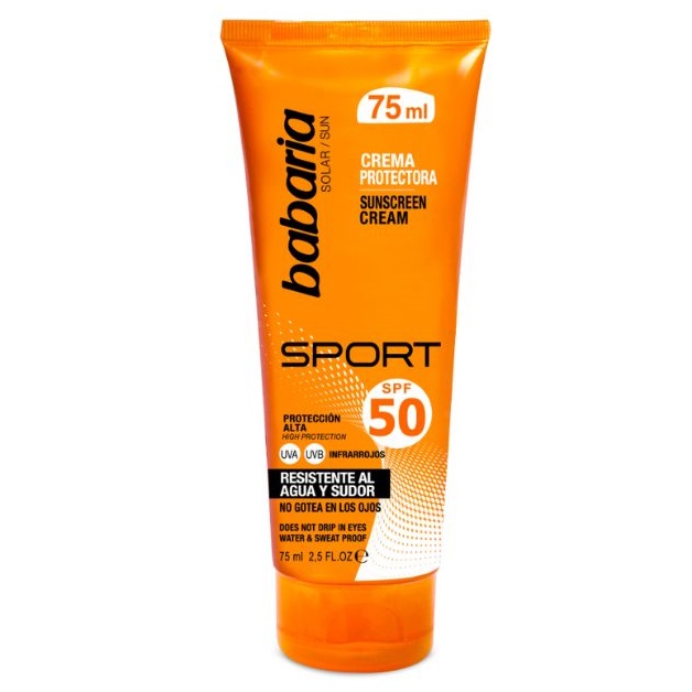 Crema cu protectie solara SPF 50 Sport Sun Cream, 75 ml, Babaria