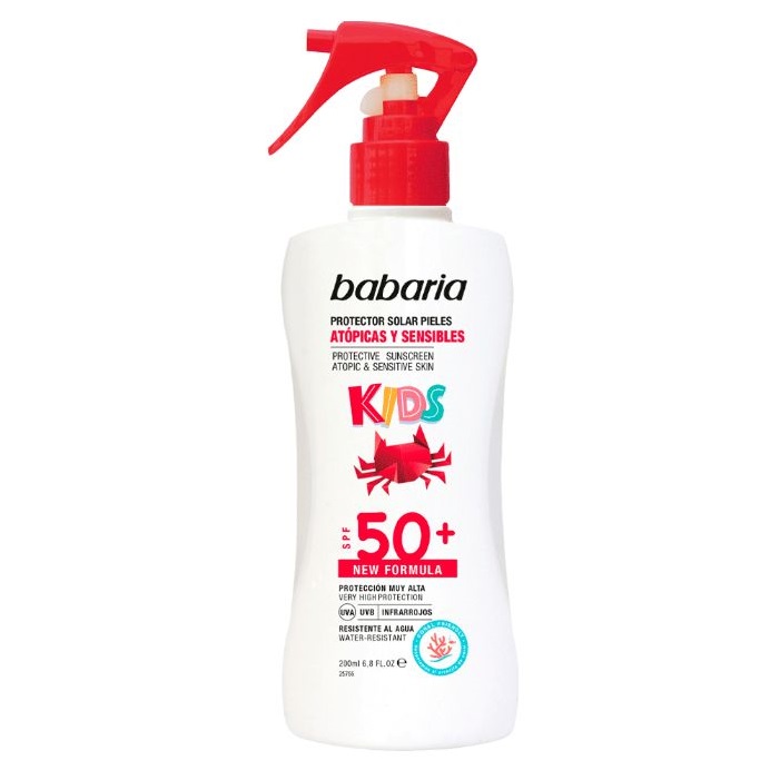 Spray pentru copii cu piele atopica cu SPF 50+, 200 ml, Babaria