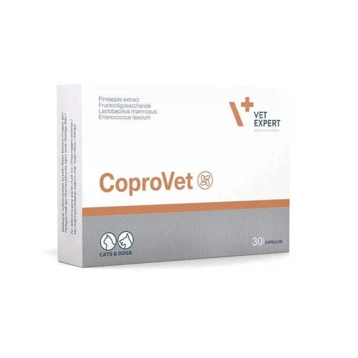 Supliment impotriva tulburarilor tractului intestinal la caini si pisici CoproVet, 30 tablete, VetExpert