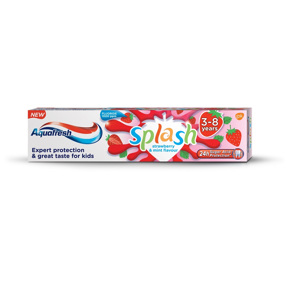 Pasta de dinti pentru copii Splash, 3-8 ani, 50 ml, Aquafresh