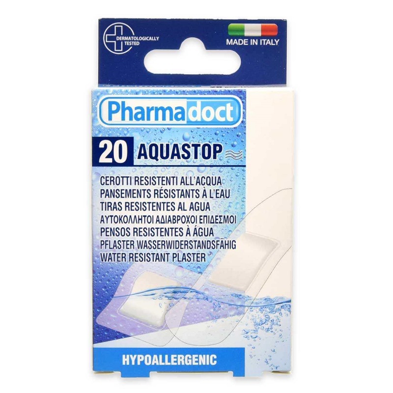 Plasturi impermeabili asortati Aquastop, 20 bucati, Pharmadoct
