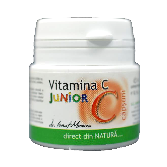 Vitamina C Junior cu aroma de capsuni, 20 comprimate, Pro Natura