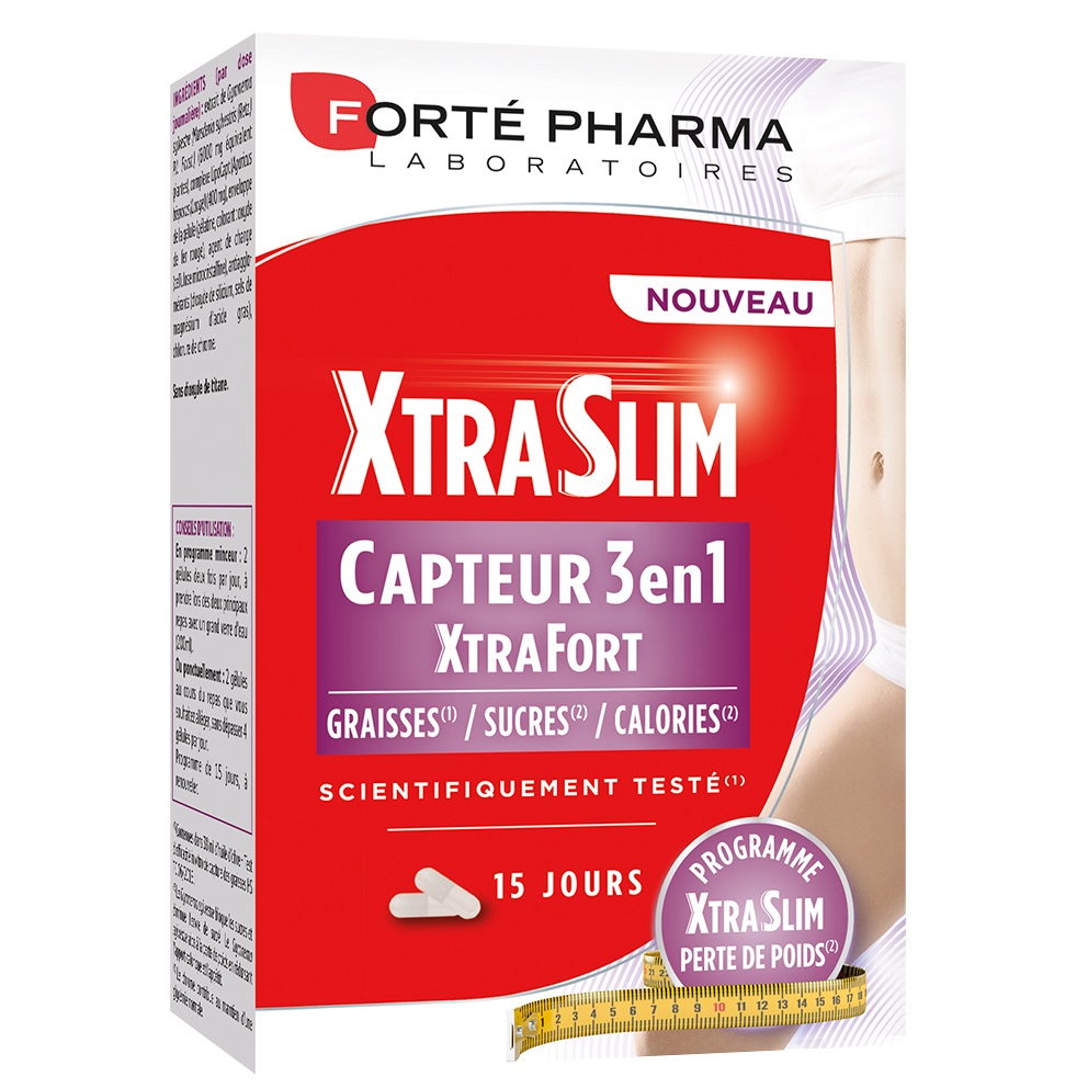 XtraSlim CAPTEUR 3 en 1, 60 capsule, Forte Pharma