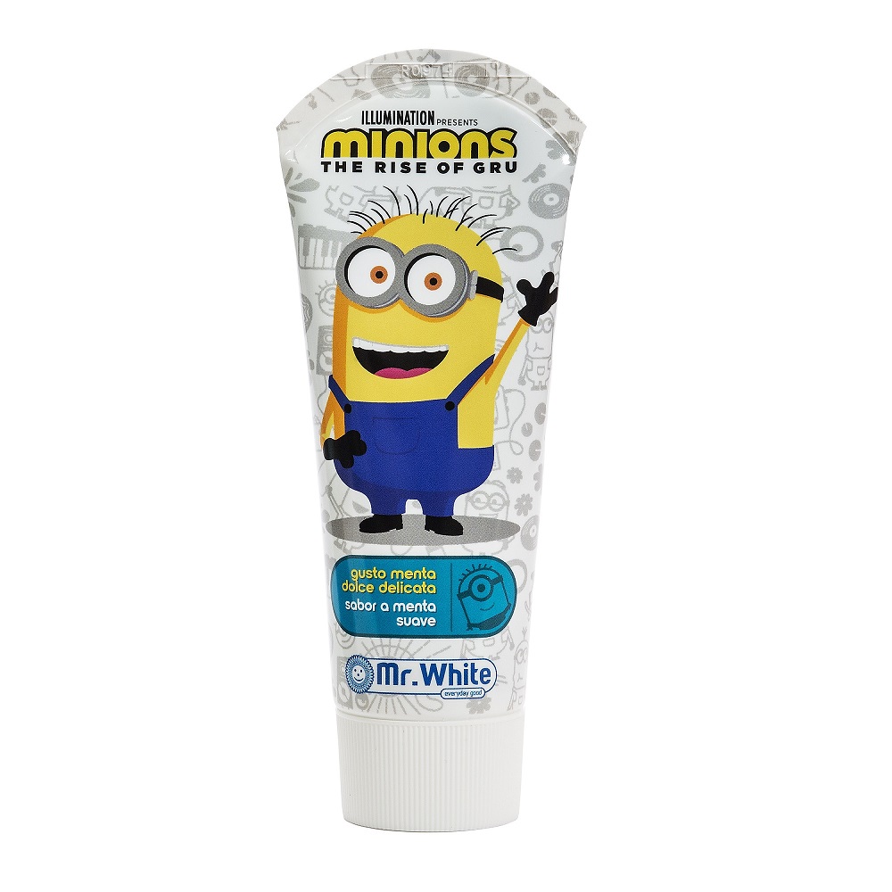 Pasta de dinti cu aroma de menta pentru copii Minions, +3 ani, 75 ml, Mr White