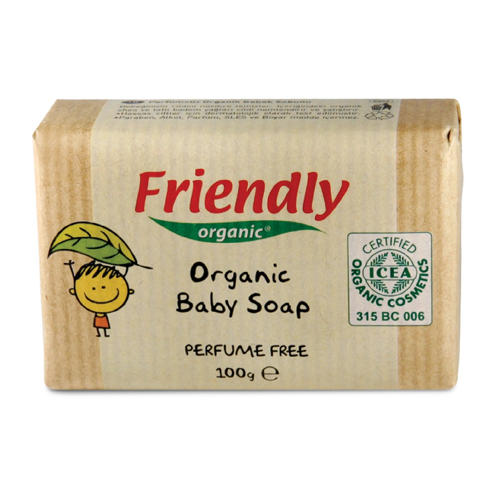 Sapun solid bio fara miros pentru bebelusi, 100 g, Friendly Organic