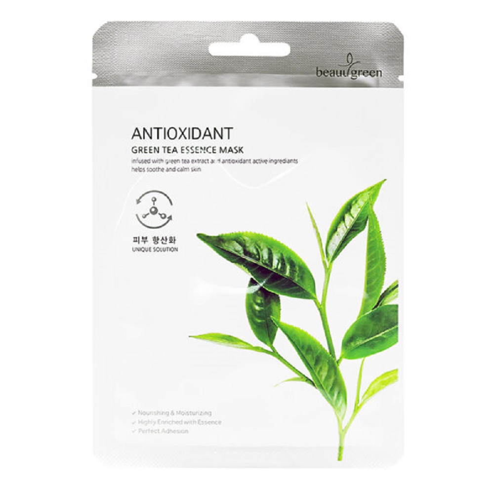 Masca tip servetel antioxidanta cu ceai verde, 23 ml, Beauugreen
