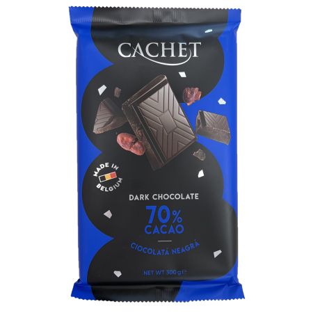Ciocolata amaruie cu 70% cacao, 300g, Cachet