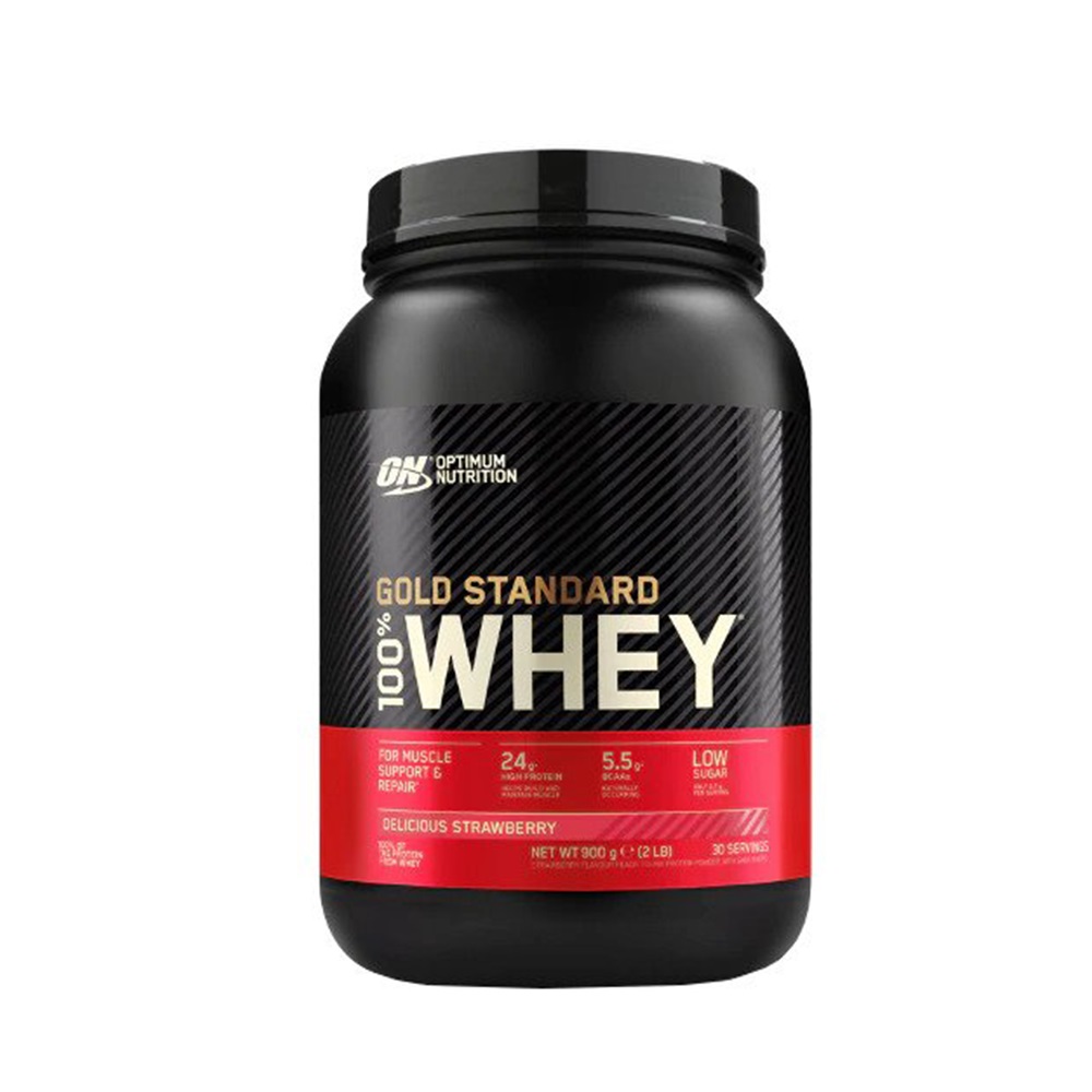 Proteine Whey Gold Standard Capsuni, 908 g, Optimum Nutrition