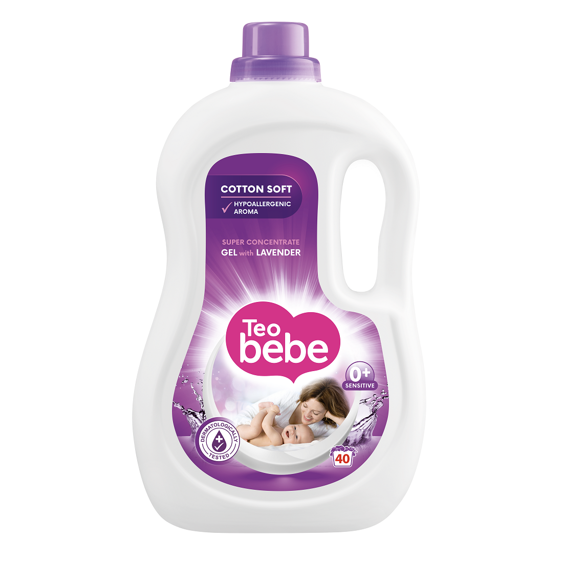 Detergent lichid pentru rufe Cotton Soft Lavender, 2.2 l, Teo Bebe
