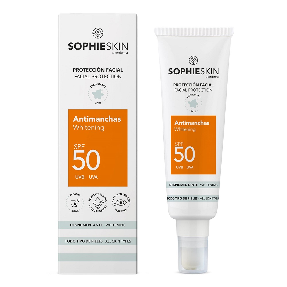 Crema depigmentanta cu protectie solara SPF 50 Facial Protection, 50 ml, Sophieskin