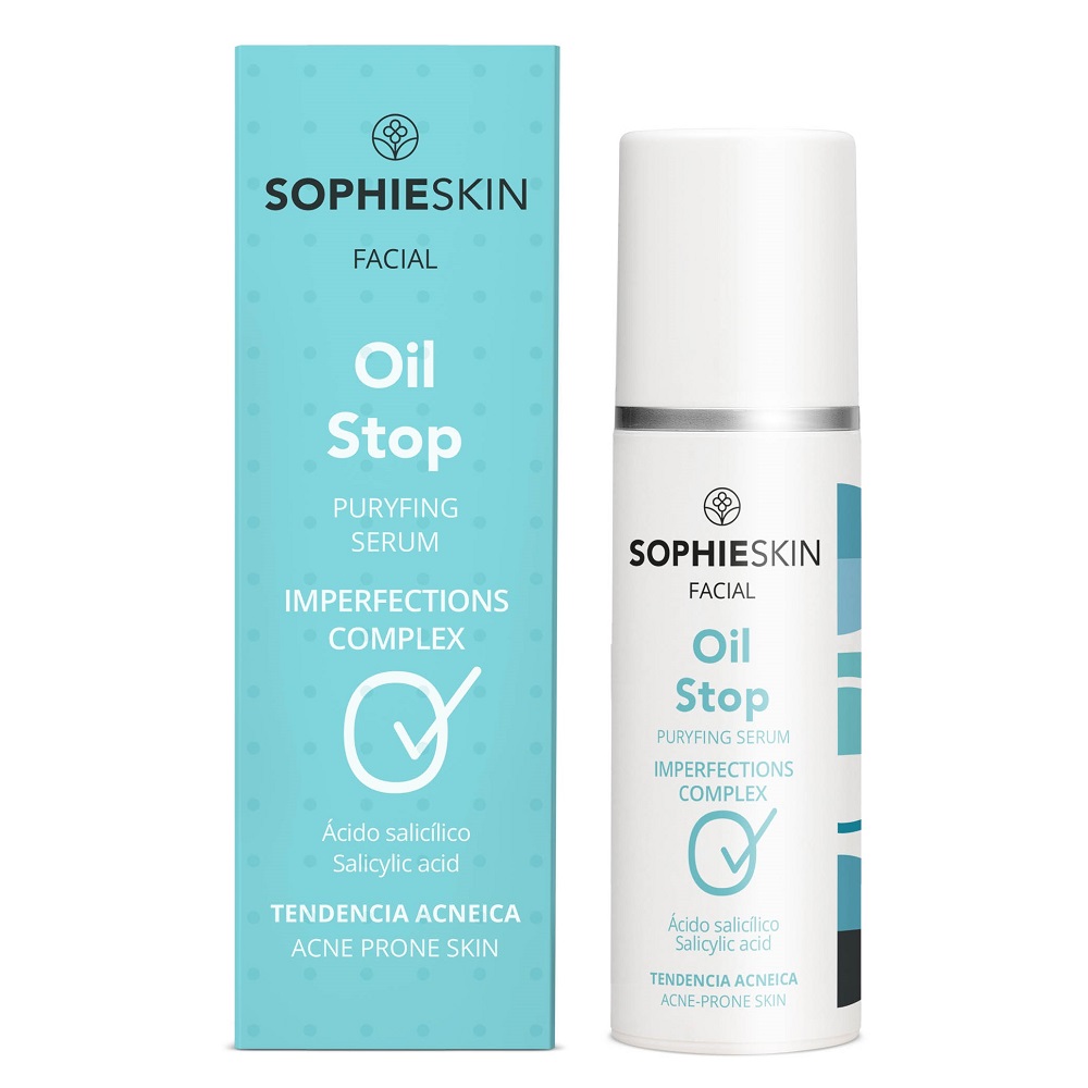 Ser purificator pentru ten cu tendinta acneica Oil Stop, 30 ml, Sophieskin