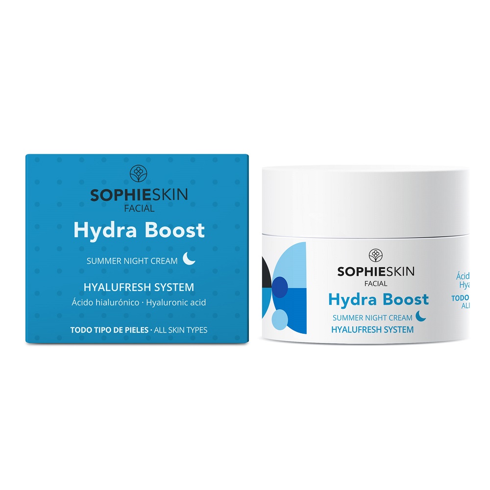 Crema de noapte cu acid hialuronic Hydra Boost, 50 ml, Sophieskin