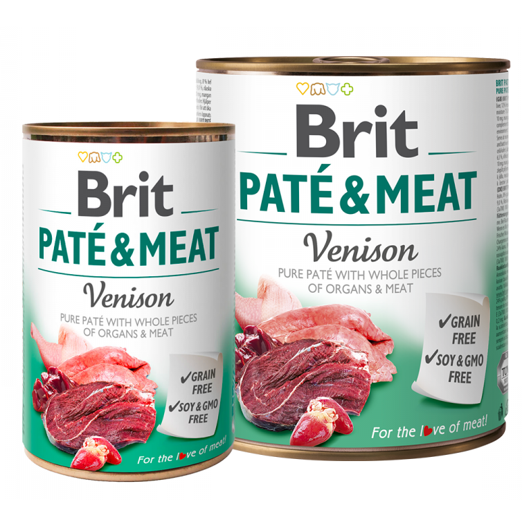 Hrana umeda cu vanat pentru caini Pate & Meat, 400 g, Brit