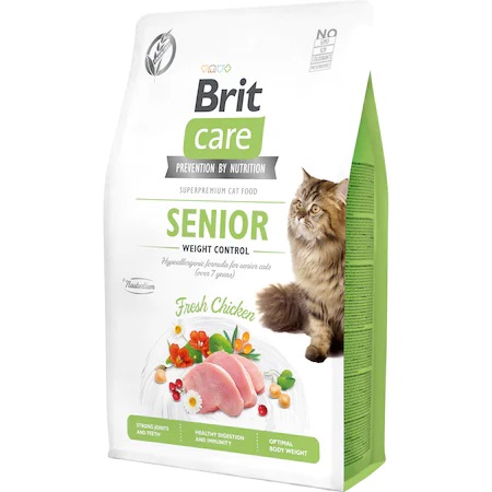 Hrana uscata cu pui pentru pisici Brit Care GF Weight Control, 2 kg, Brit