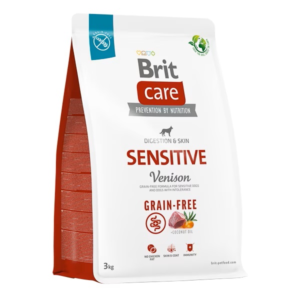 Hrana uscata pentru caini Grain Free Sensitive, 3 Kg, Brit