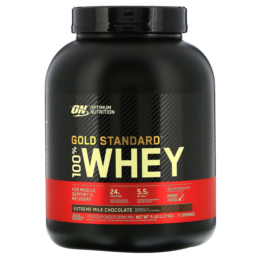 Proteine Whey Gold Standard Ciocolata cu lapte, 2,27 Kg, Optimum Nutrition