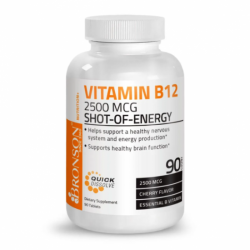 Vitamina B12 Shot of Energy, 2500 mcg, 90 tablete, Bronson Laboratories