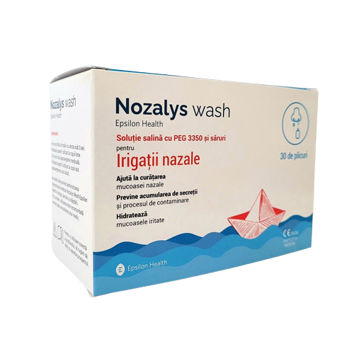 Solutie salina pentru irigatii nazale Nozalys Wash, 30 plicuri, Epsilon Health