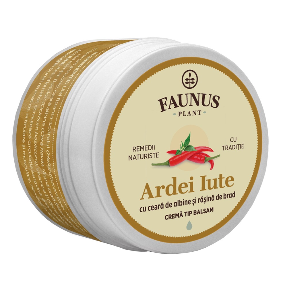 Crema tip balsam cu ardei iute, 50 ml, Faunus Plant