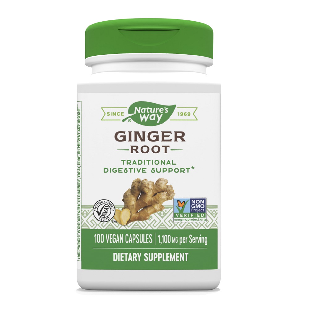 Ginger Root, 100 capsule vegetale, Nature's Way