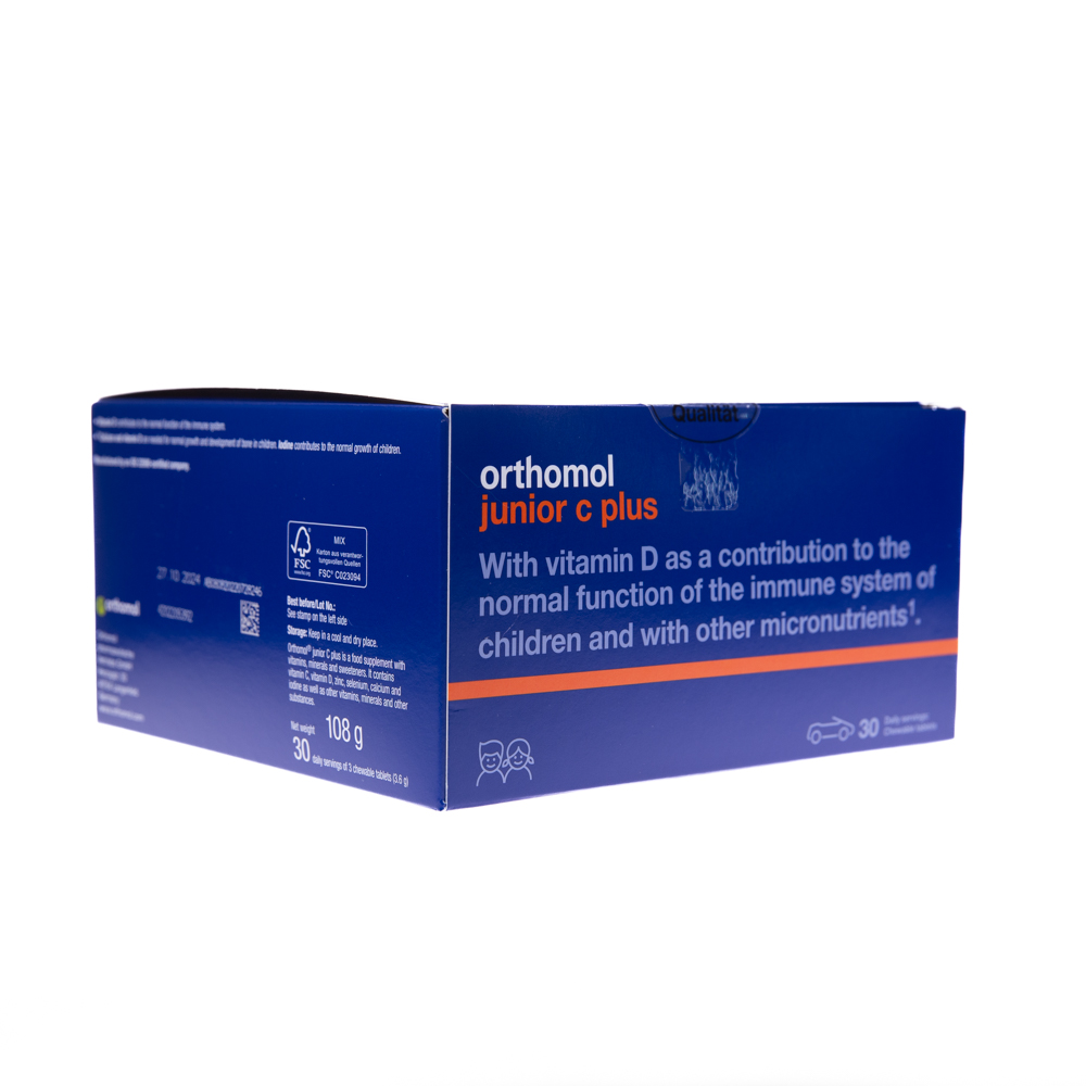 Orthomol Junior C Plus cu aroma de mandarina si portocala, 30 plicuri, Orthomol