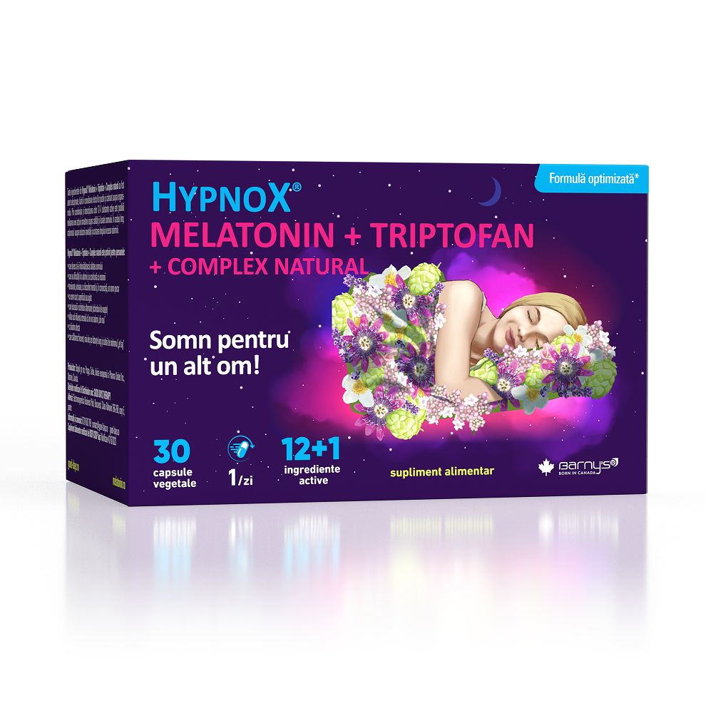HypnoX Melatonin+Triptofan+Complex Natural, 30 capsule vegetale, Good Days Therapy