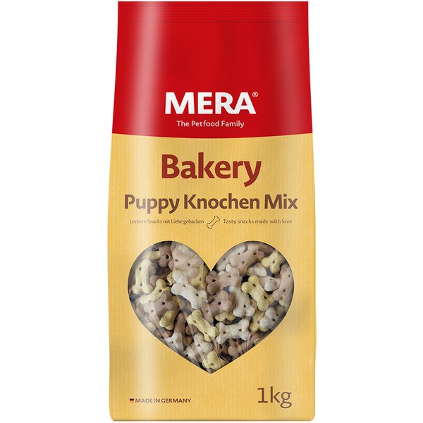 Biscuiti pentru caini Puppy Knochen Mix, 1 Kg, Mera