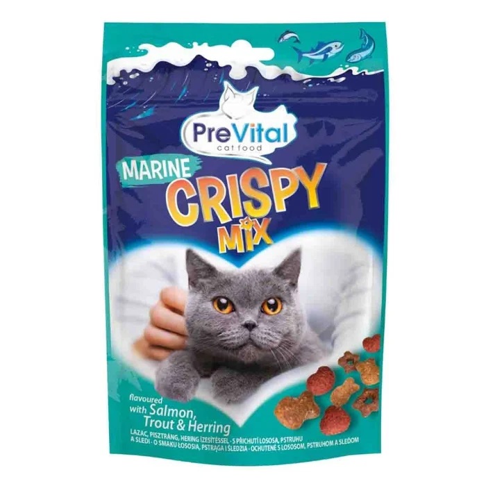 Snackuri pentru pisici Marine Crispy Mix, 60 g, Prevital