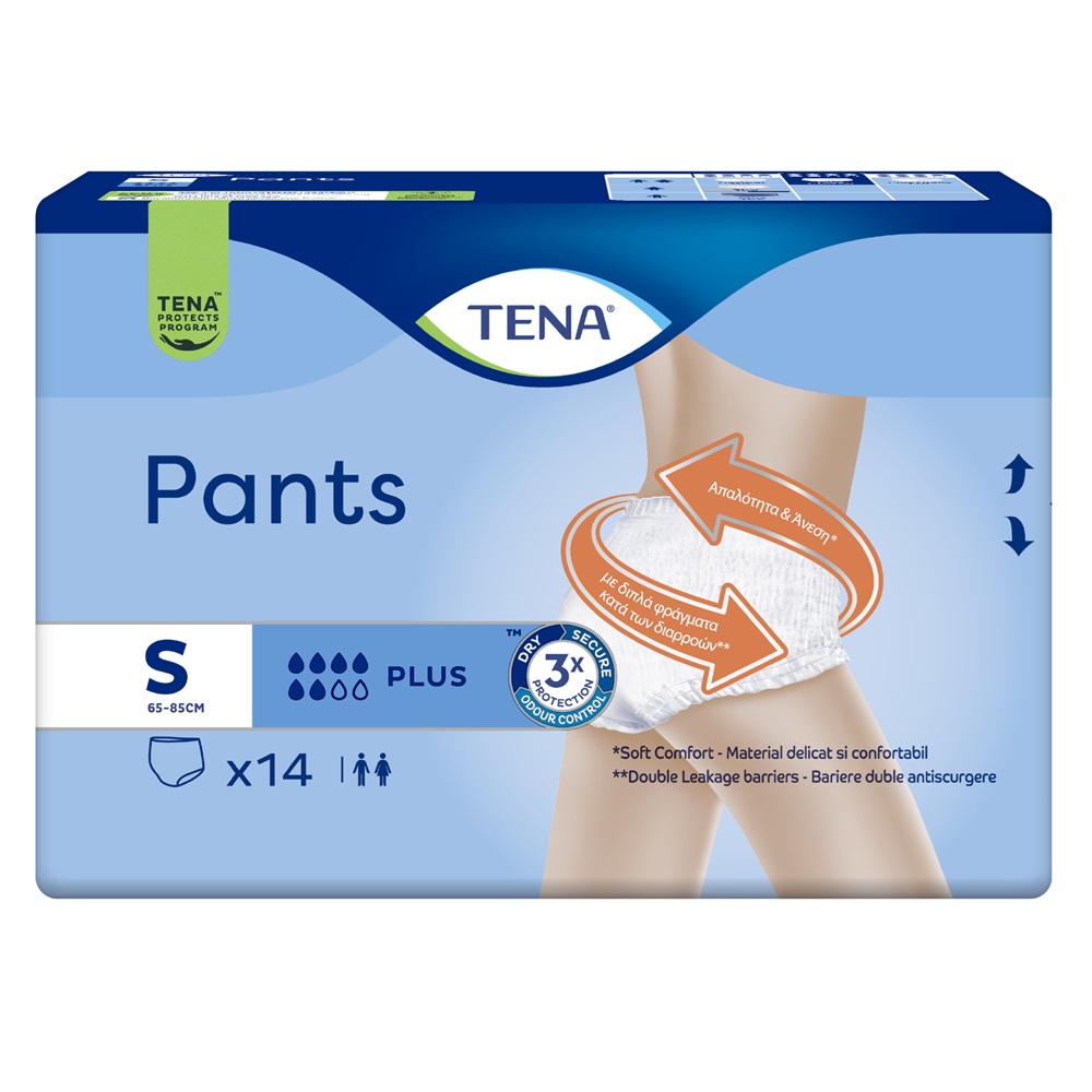 Scutece tip chilot pentru adulti Pants Plus Small, 14 bucati, Tena