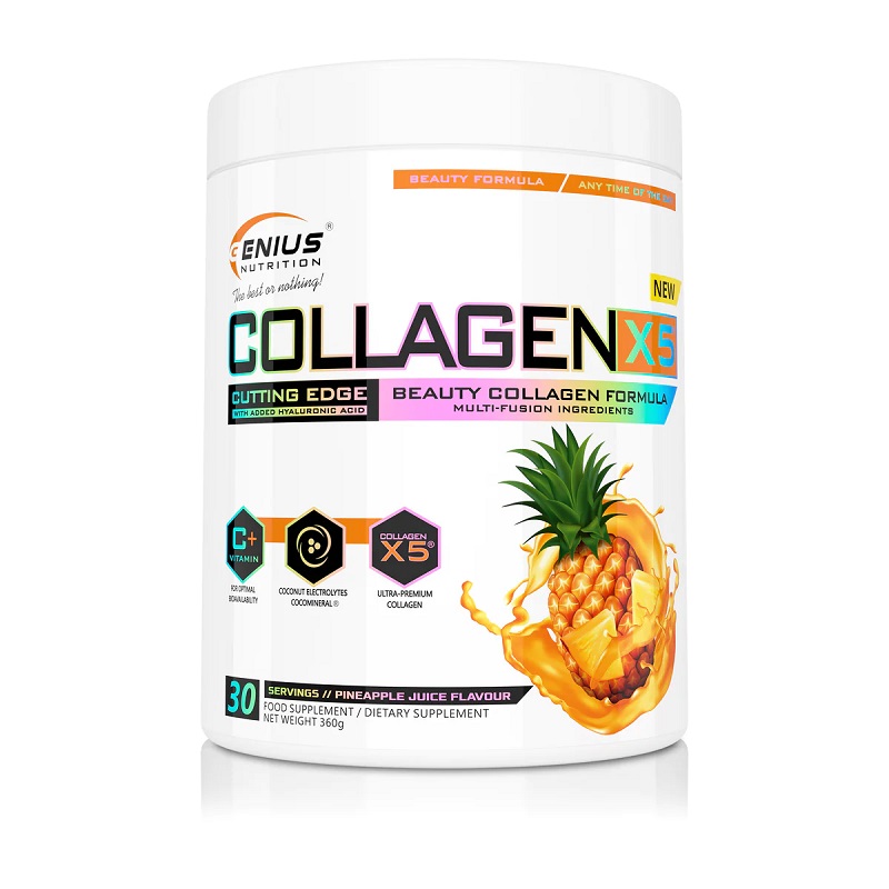 Collagen-X5 Pineapple Juice, 360 g, Genius Nutrition