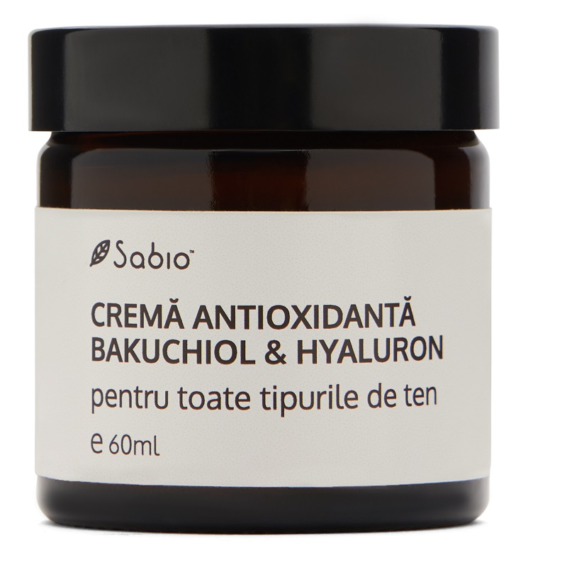 Cremă antioxidantă cu Bakuchiol si Hyaluron, 60 ml, Sabio
